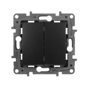 Выключатель 2-кл. СП Etika 10А IP20 250В 10AX авт. зажимы механизм антрацит IEK 672602