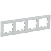 Рамка 4-м BRITE РУ-4-2-БрБ стекло бел. IEK BR-M42-G-K01